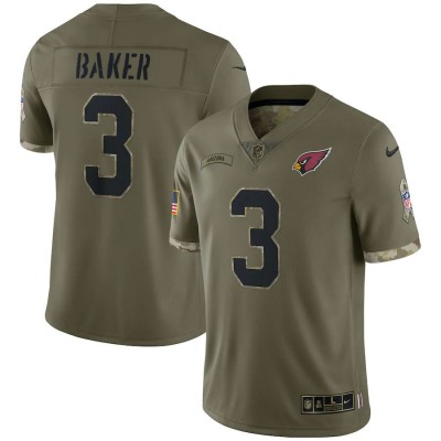 Arizona Arizona Cardinals #3 Budda Baker Nike Men's 2022 Salute To Service Limited Jersey - Olive
